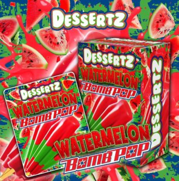 Dessertz Watermelon Bombpop strain, Watermelon Bombpop cannabis, dessert hybrid strains, fruity cannabis strains, hybrid strain effects, terpene-rich cannabis, premium cannabis strains, watermelon flavored weed